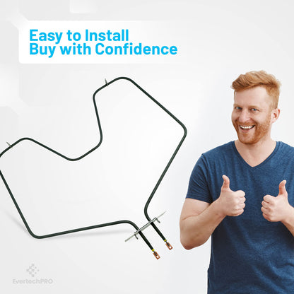 EvertechPRO WB44X5082 Oven Bake Element Replacement for GE Range 3358 8030 AH249466 EA249466