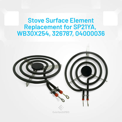 EvertechPRO SP22YA 6 Inch Surface Burner Element Replacement for GE Range WB30X0254 WB30X5061 WB30X5094