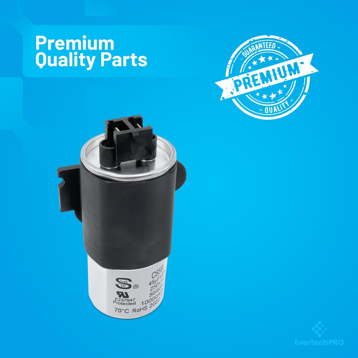 EvertechPRO W10804665 Washer Capacitor Replacement for Whirlpool W10278556 W10666222