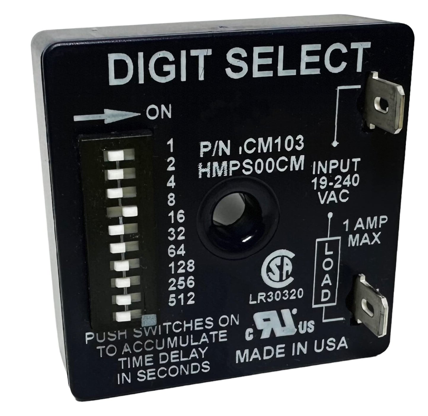 EVERTECHPRO Delay on Make Timer 18-240 VAC 1.0 amp, 10 amp inrus, 40 mA 2.5V