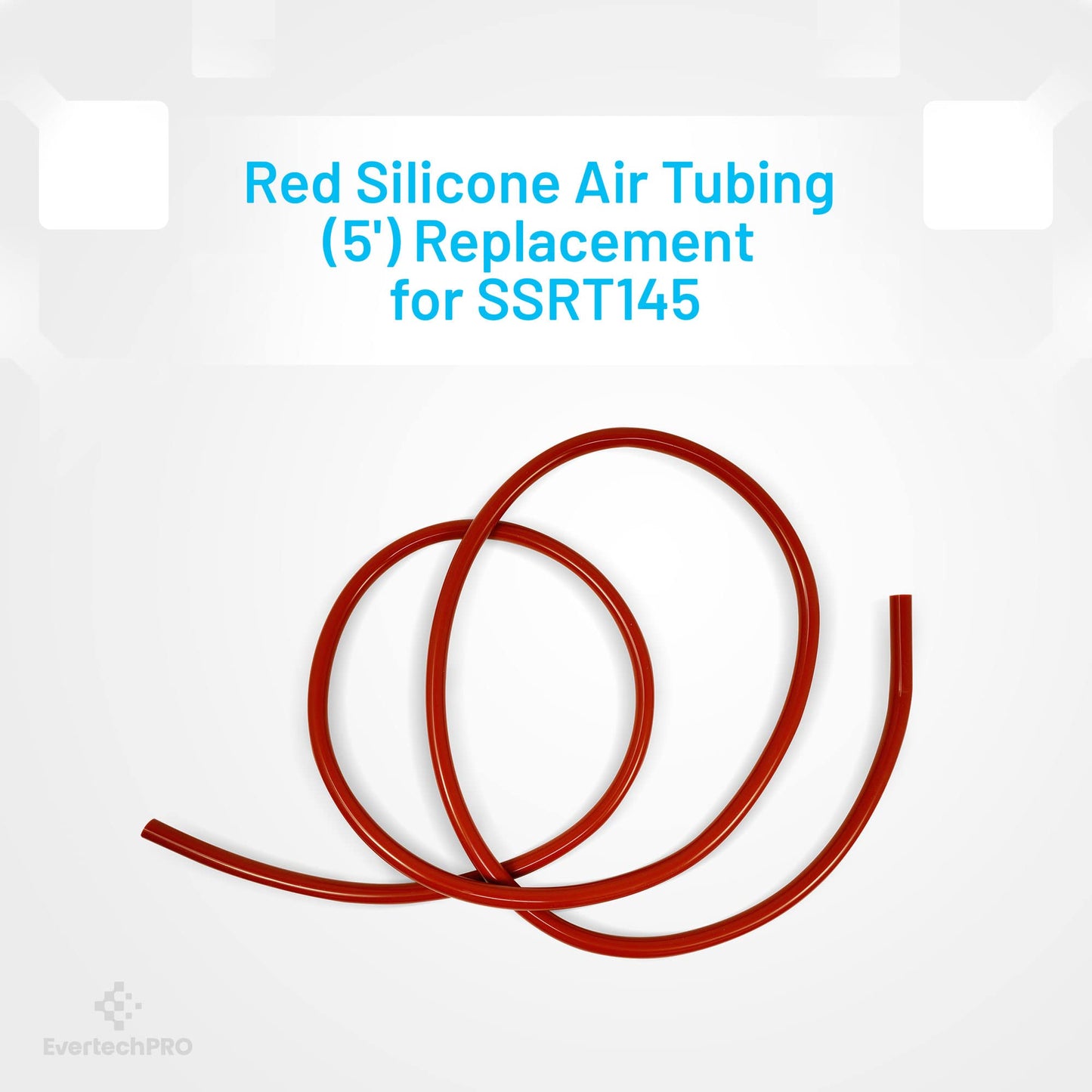 EvertechPRO RED SILICONE TUBING 1/4 5Ft For HVAC and Refrigeration
