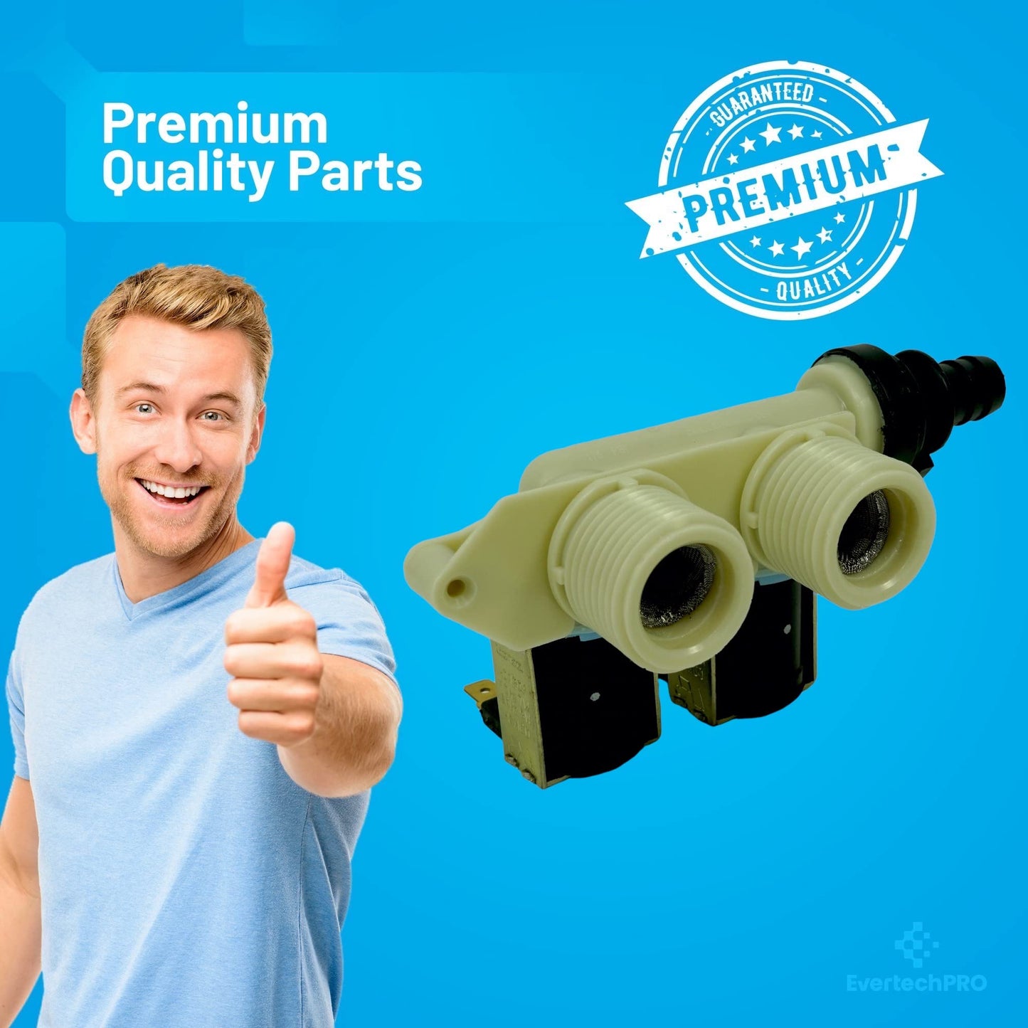 EvertechPRO 134890600 Washer Dryer Valve for Frigidaire Original Version