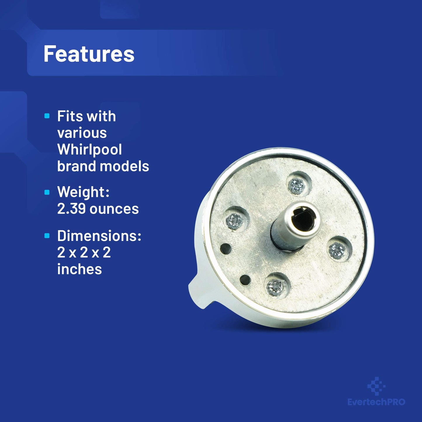 EvertechPRO W10594481 Knob Replacement for Whirlpool Appliance W10594481
