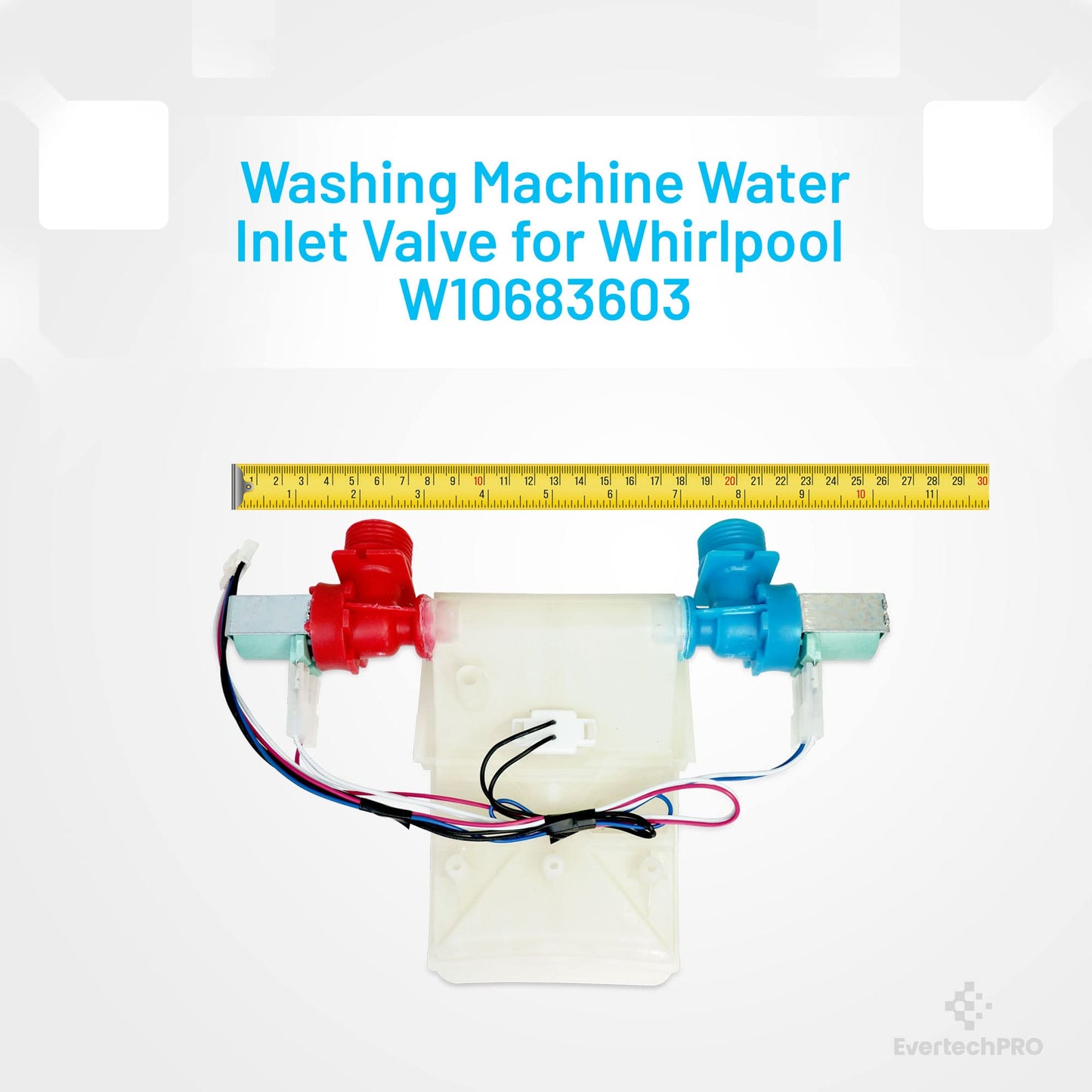 EvertechPRO W10683603 Washer Valve Replacement for Whirlpool W10683680 W10423125