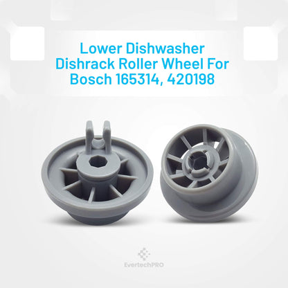 EvertechPRO 165314 Lower Dishrack Wheel Replacement for Bosch Dishwasher 165314 420198 423232 AH3439123