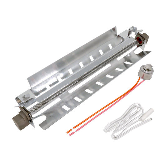EvertechPRO All-in-one Repair Maintenance Kit Includes WR51X10055 Defrost Heater WR55X10025 Temperature Sensor WR50X10068 Defrost Thermostat 3 Pack Replacement for GE Refrigerator 914088 AH303781