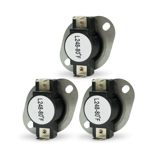 EvertechPRO 3390291 Hi Limit Thermostat Pack of 3 Replacement for Whirlpool Dryer 2924 696397 AH344915 EA344915