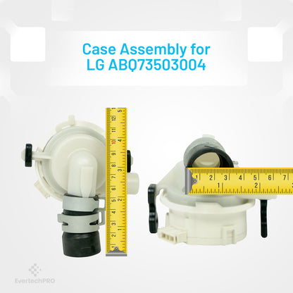 EvertechPRO ABQ73503004 Compatible With LG Dishwasher Drain Pump - Universal, Durable, High Quality, Easy to Install Case Assembly Compatible with Most Top Brand Dishwashers