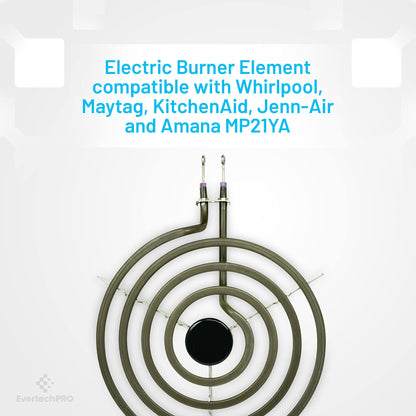 EvertechPRO MP21YA Burner Element Replacement for Whirlpool Range W10259865 14205027 1938256 1938274