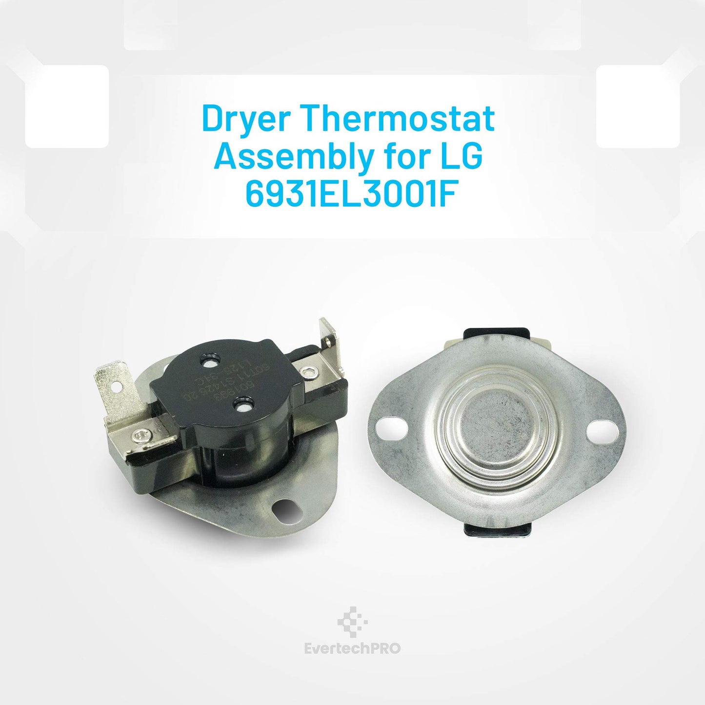 EvertechPRO 6931EL3001F Thermostat Assembly Pack of 3 Replacement for LG Dryer 1377779 AH3530482 EA3530482 PS3530482