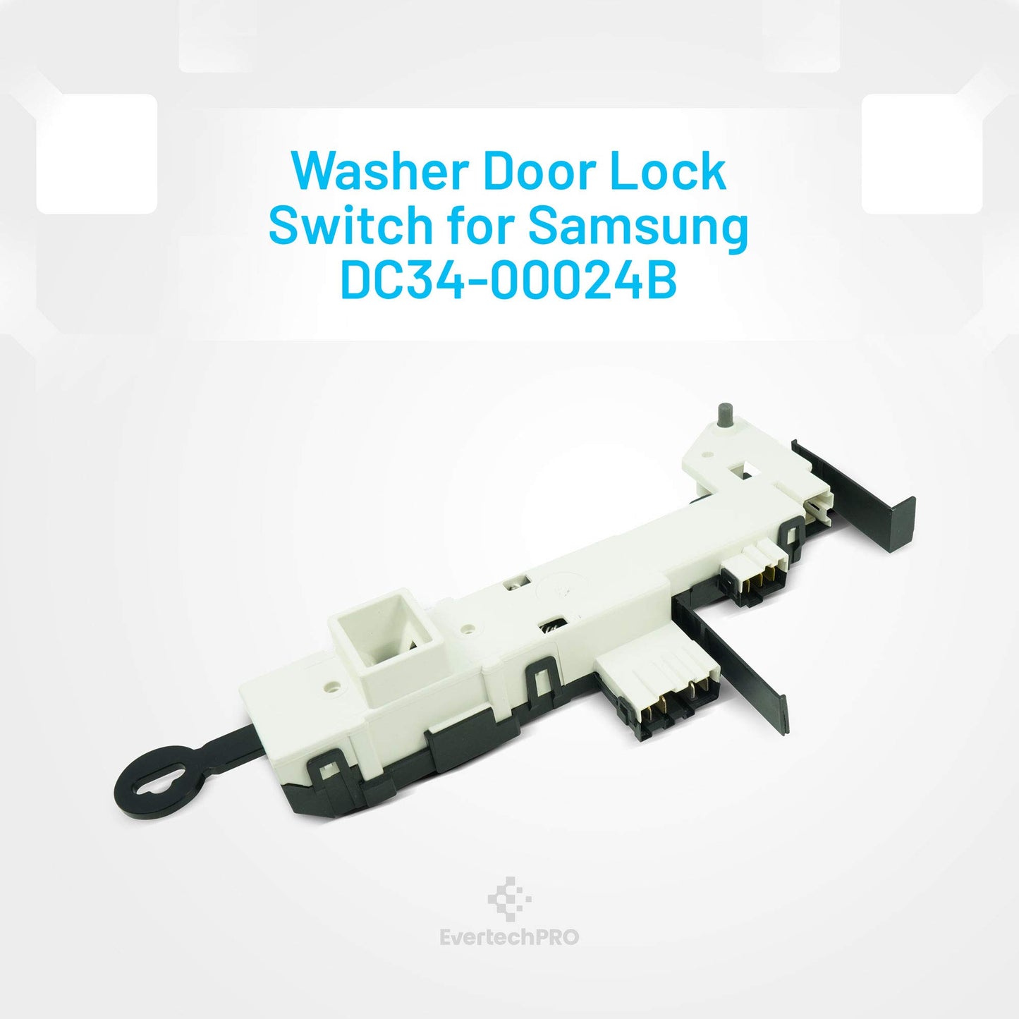 EvertechPRO Washer Door Switch Assembly Replacement for Samsung DC34-00024B 2754507