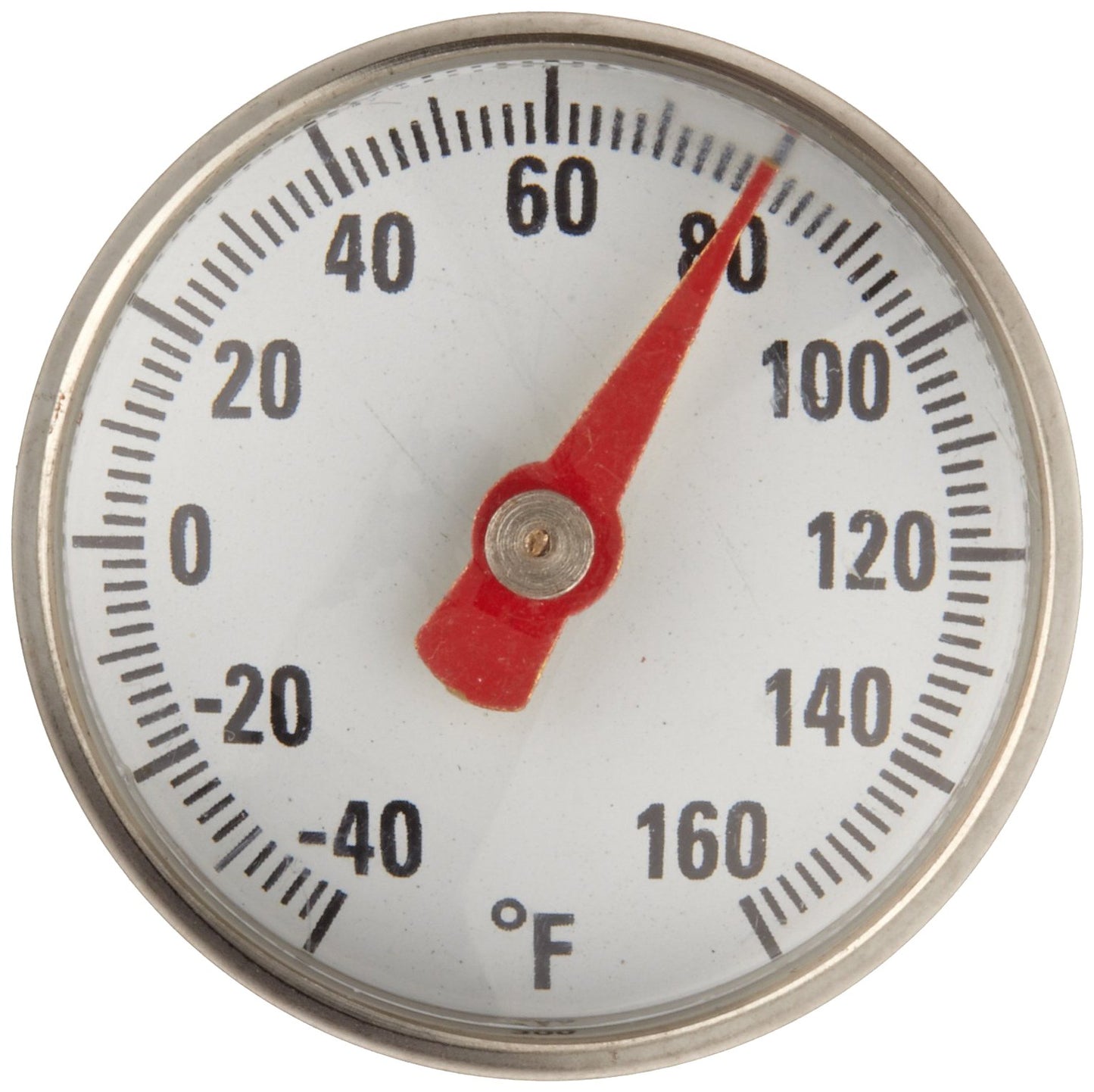 Supco ST01 Stainless Steel Pocket Dial Thermometer, 5" Stem, 1" Dial, -40 to 160 Degrees F