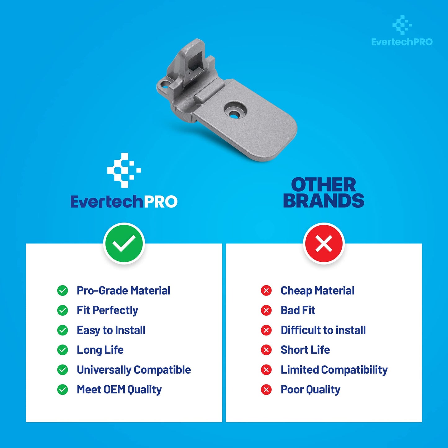 EvertechPRO MEF62782201 Dryer Hinge for LG Dryer