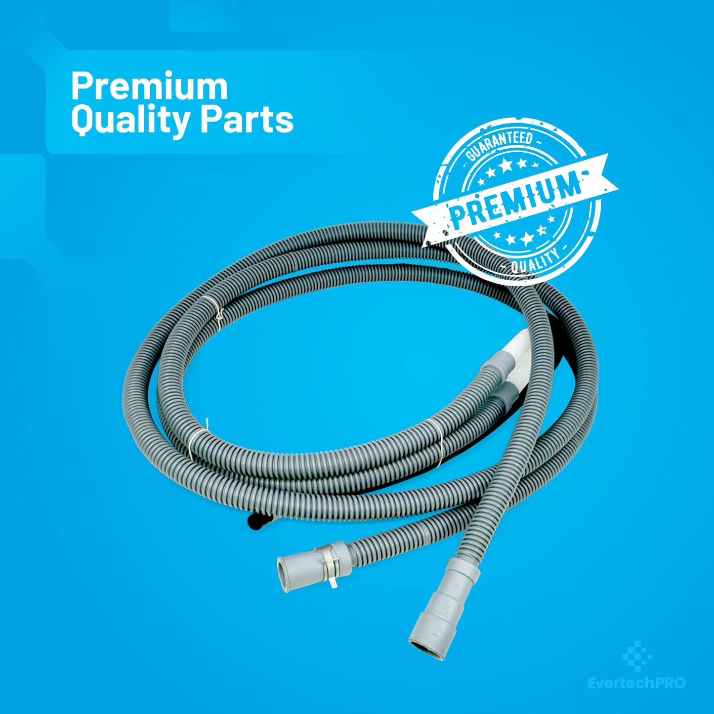 EvertechPRO AEM69493808 Drain Hose for LG Dishwasher AEM69493805