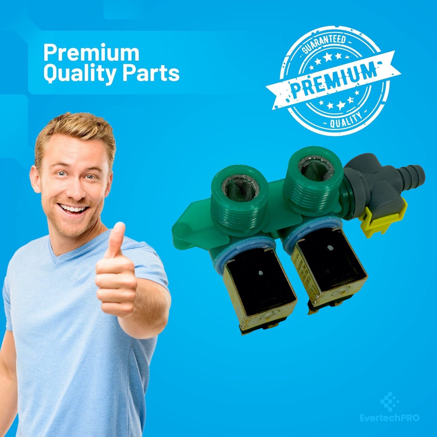 EvertechPRO 8578340 Washer Valve Original Version for Whirlpool WP8578340