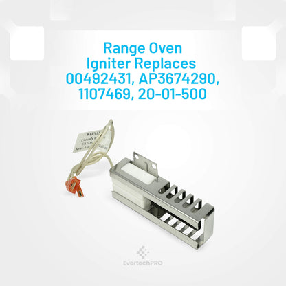 EvertechPRO 00492431 Ignition Device Replacement for Thermador Range 1107469 20-01-500 487383 492431