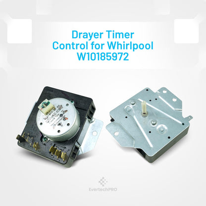 EvertechPRO W10185972 Timer Replacement for Whirlpool Dryer 1481701 AH2348527 EA2348527 PS2348527
