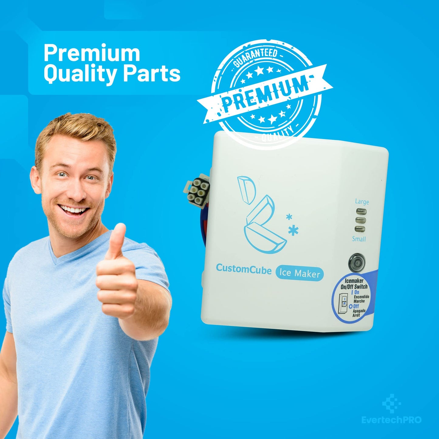 EvertechPRO 5989JA0002N Ice Maker AssemblyKit Replacement for LG Refrigerator 5989JA0002U 5989JA0002P 2650757