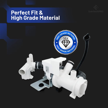 EvertechPRO DC96-01700A Washer Drain Pump Assembly Replacement for Samsung 1863223
