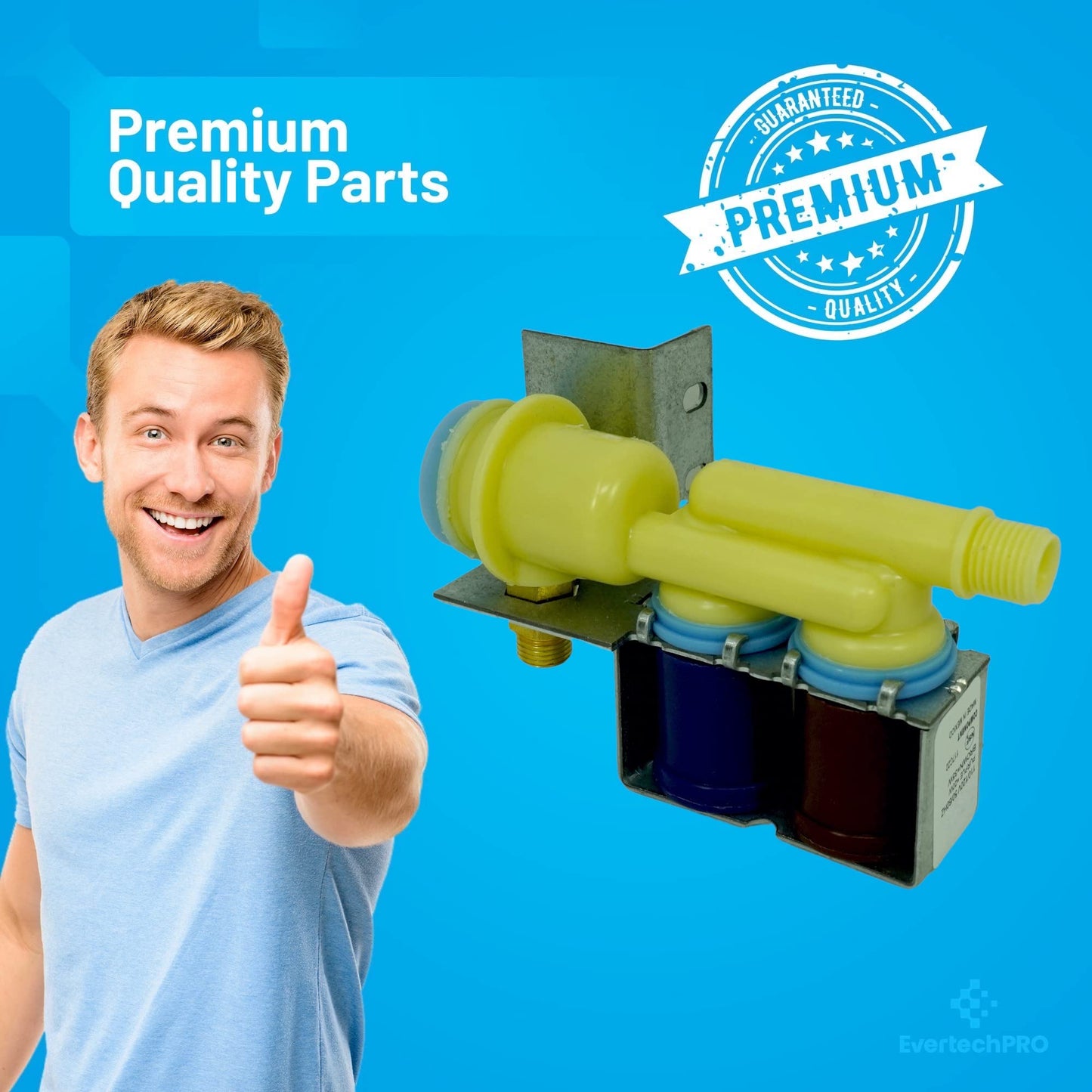 EvertechPRO 12544002 Refrigerator Water Valve for 12544002 8171096 Original Version