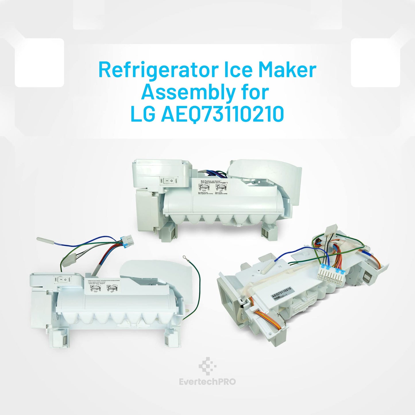 EvertechPRO AEQ73110210 Ice Maker Assemblykit Replacement for LG Appliance PS9865155 AEQ73110208