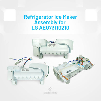 EvertechPRO AEQ73110210 Ice Maker Assemblykit Replacement for LG Appliance PS9865155 AEQ73110208