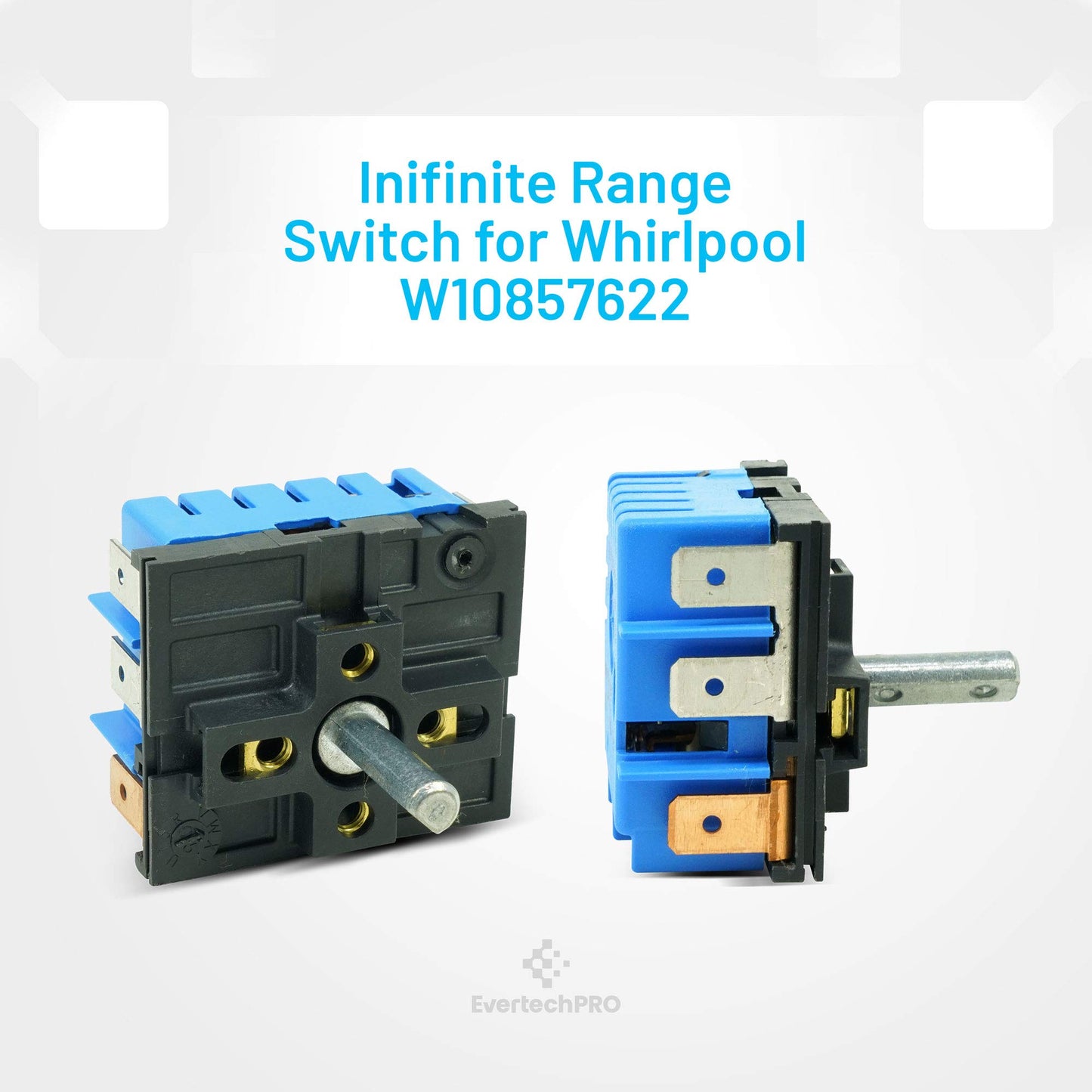 EvertechPRO Appliance Infinite Switch Control Replacement for Whirlpool W10857622 W10437092