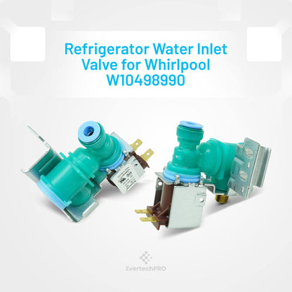 EvertechPRO W10498990 Inlet Valve Replacement for Whirlpool Refrigerator 2188784 W10342318 2219594 2210515
