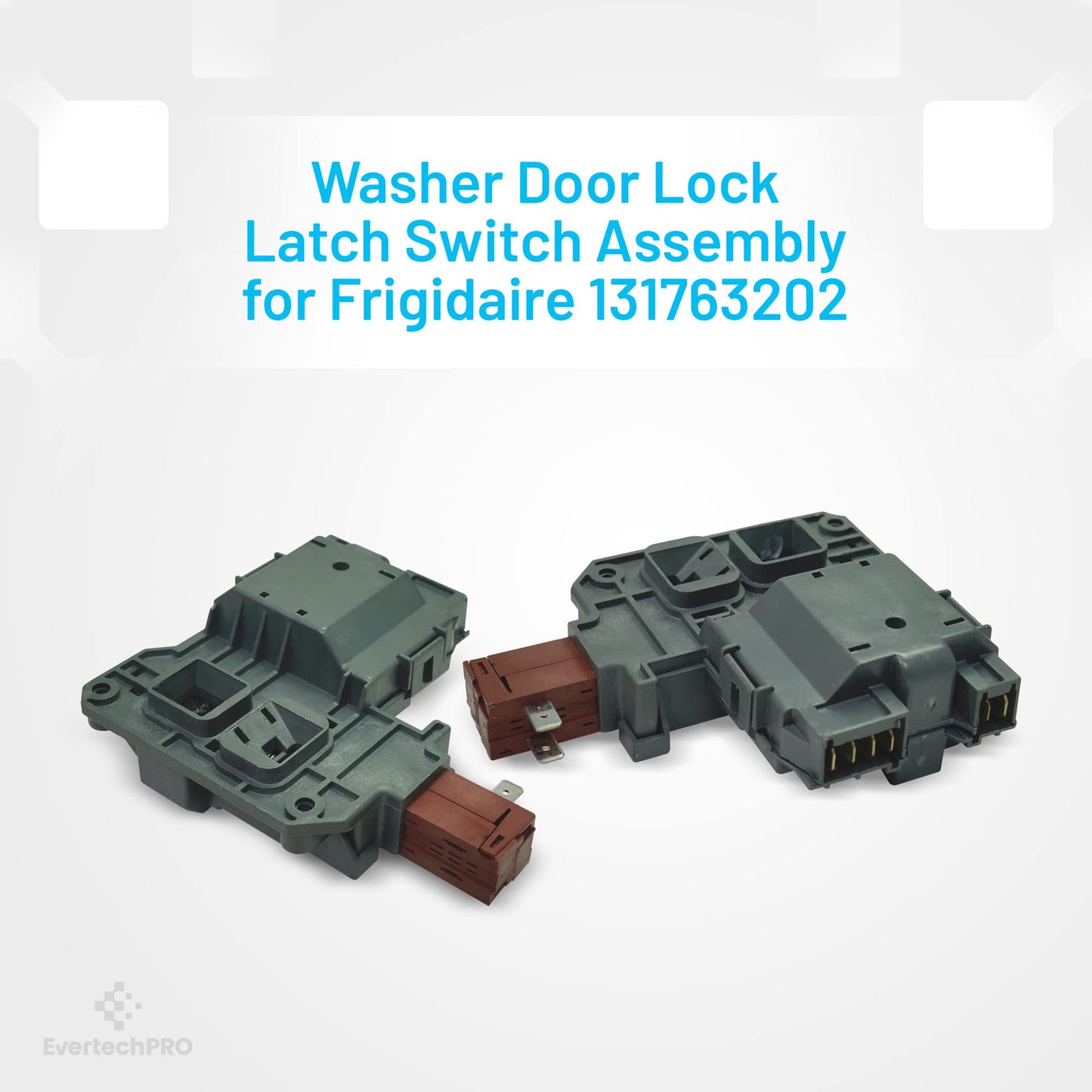 EvertechPRO 131763202 131763256 Washer Door Lock Assembly Replacement for Frigidaire 131763245 131763200 131269400 1531974