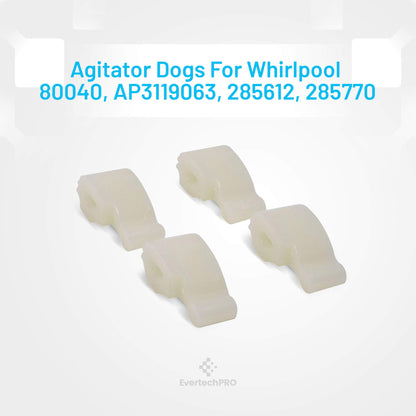 EvertechPRO 80040 Agitator Dogs Pack of 3 Replacement for Whirlpool Washer 285612 285770 3109 3366877