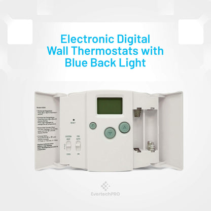 EvertechPRO 43054 Digital Wall Thermostat Replacement for Universal HVAC