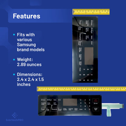 EvertechPRO Appliance Membrane Switch Replacement for Samsung DG34-00027B PS11735749 DG34-00027A