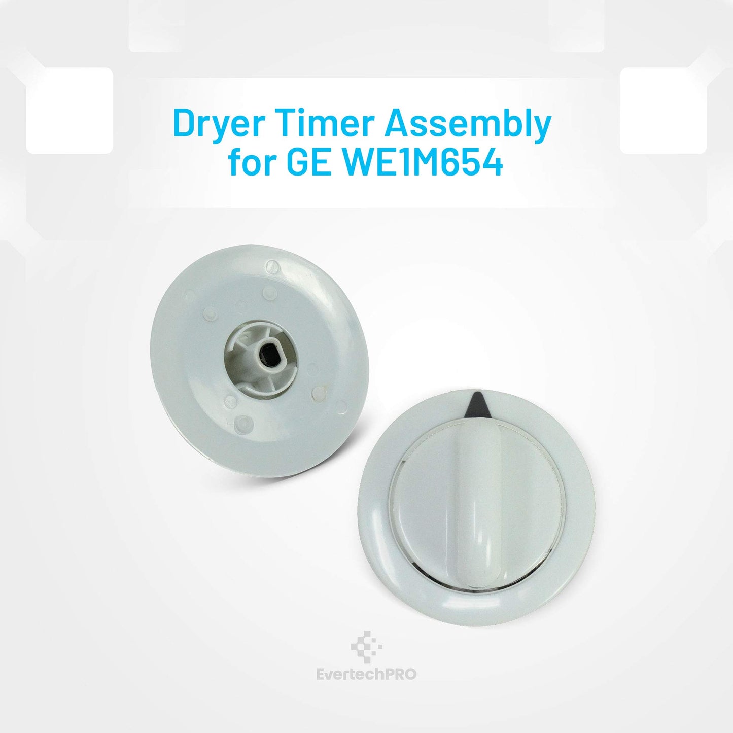 EvertechPRO WE1M654 Dryer Timer Knob Assembly Replacement for GE Dryer WE1M668 WE1M443 1264290 AH1482197