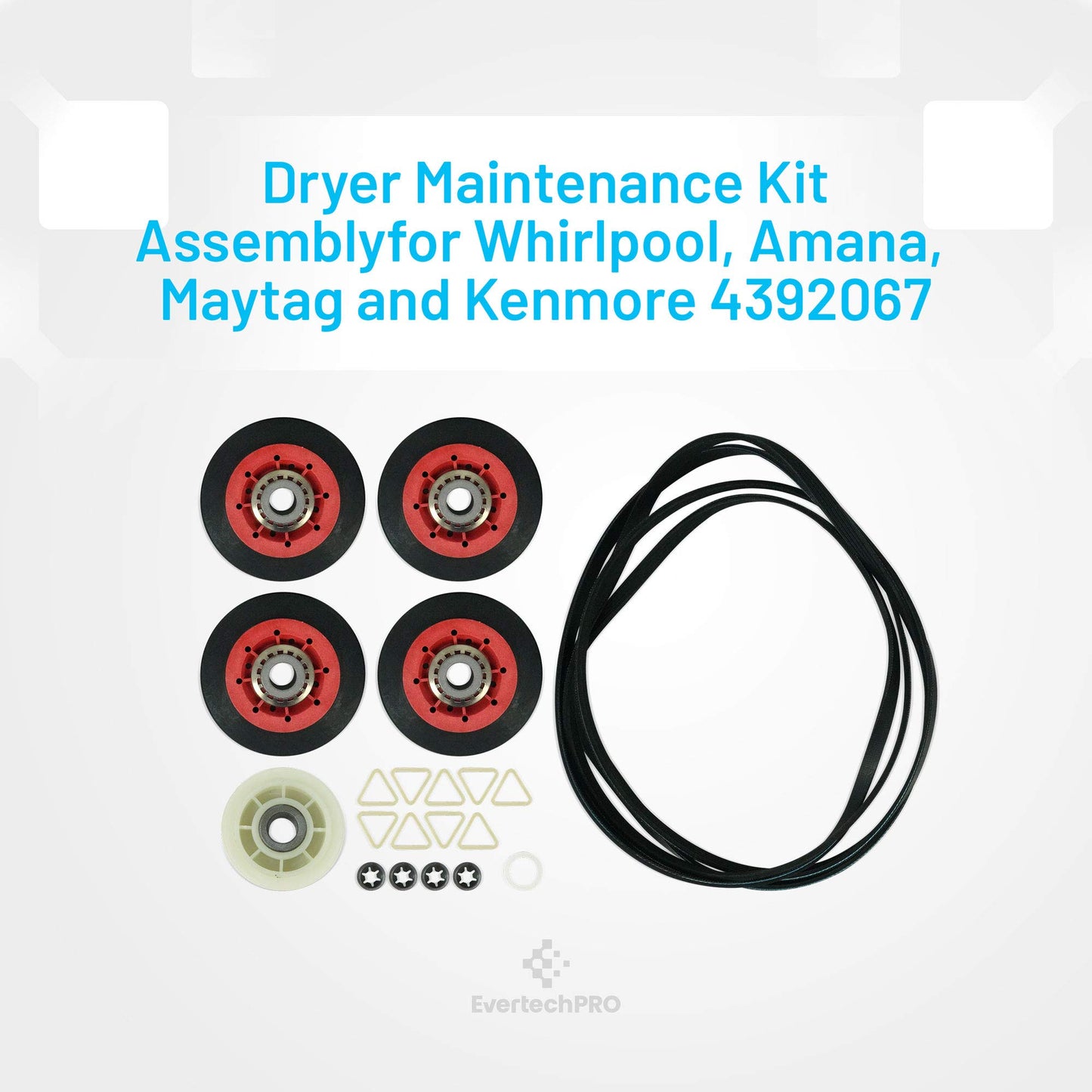 EvertechPRO 4392067 Dryer Repair Kit Replacement for Whirlpool Dryer 587637 80047 AH373088 EA373088