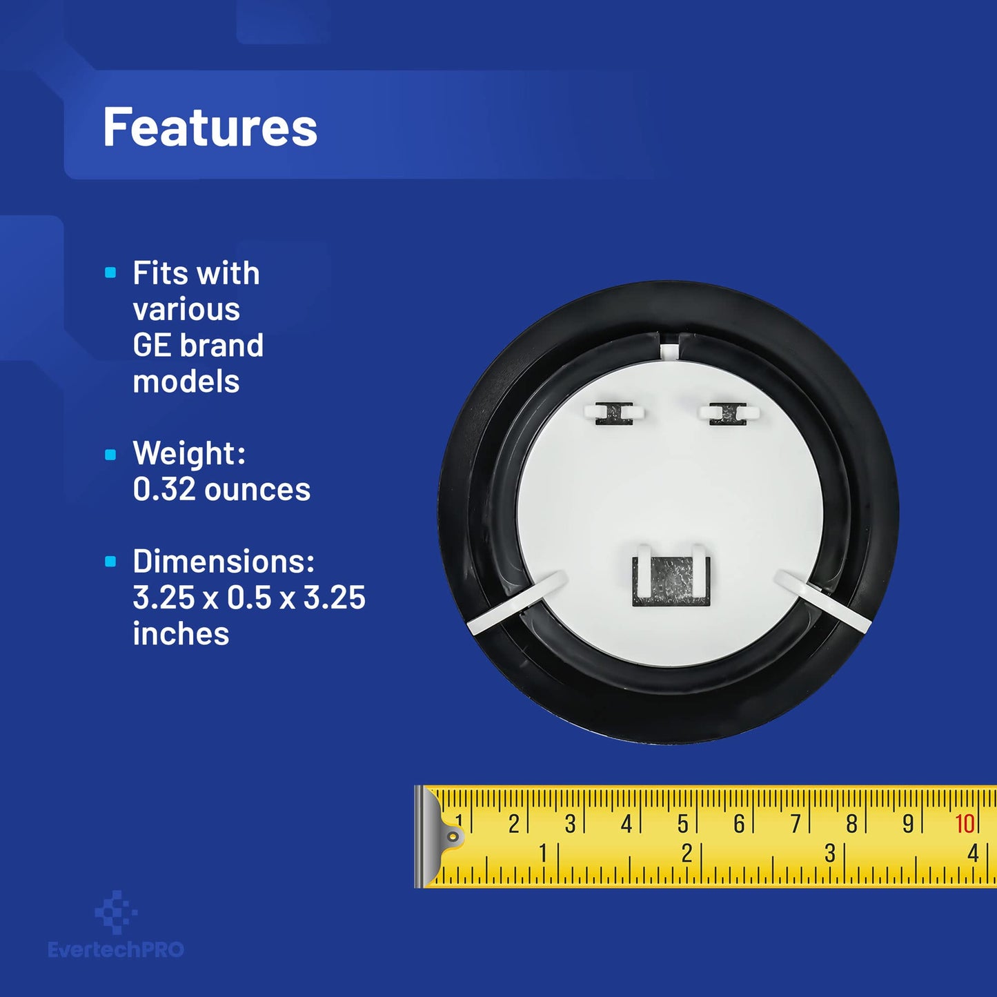 EvertechPRO WR17X11653 Refrigerator Ice Door flapper for GE WR17X3093, WR17X3492