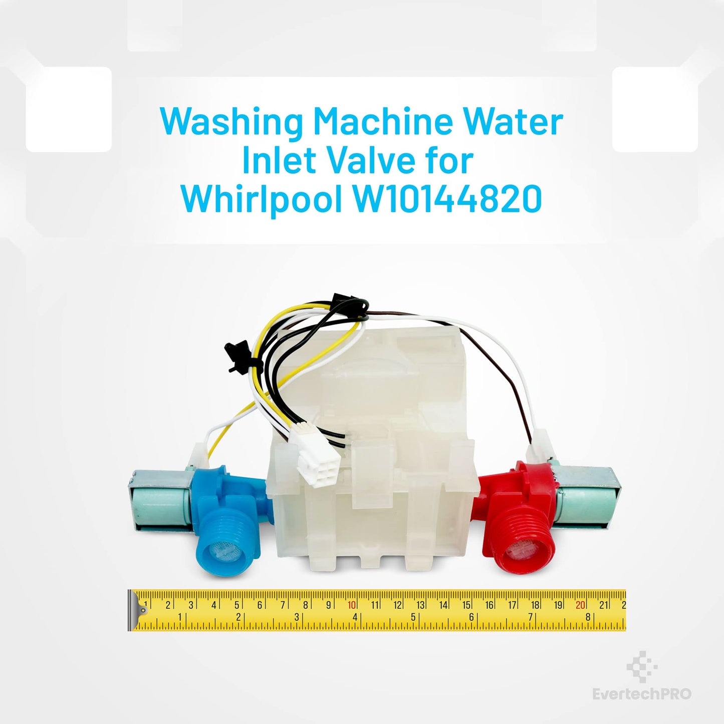 EvertechPRO Washer Valve Replacement for Whirlpool W10144820 W10311458 1480998 AH2347919 EA2347919