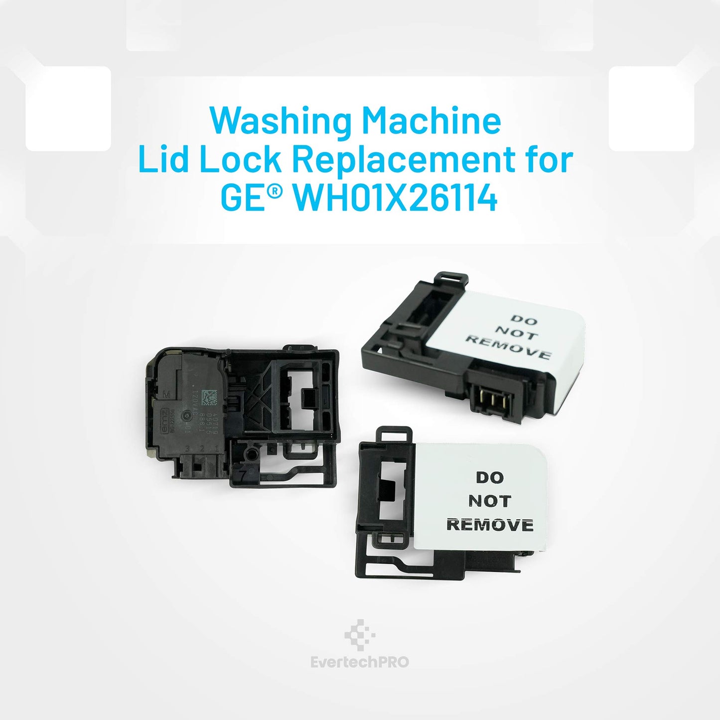 EvertechPRO WH01X27954 Lid Lock Switch Replacement for GE Washer WH01X24114 WH01X26114