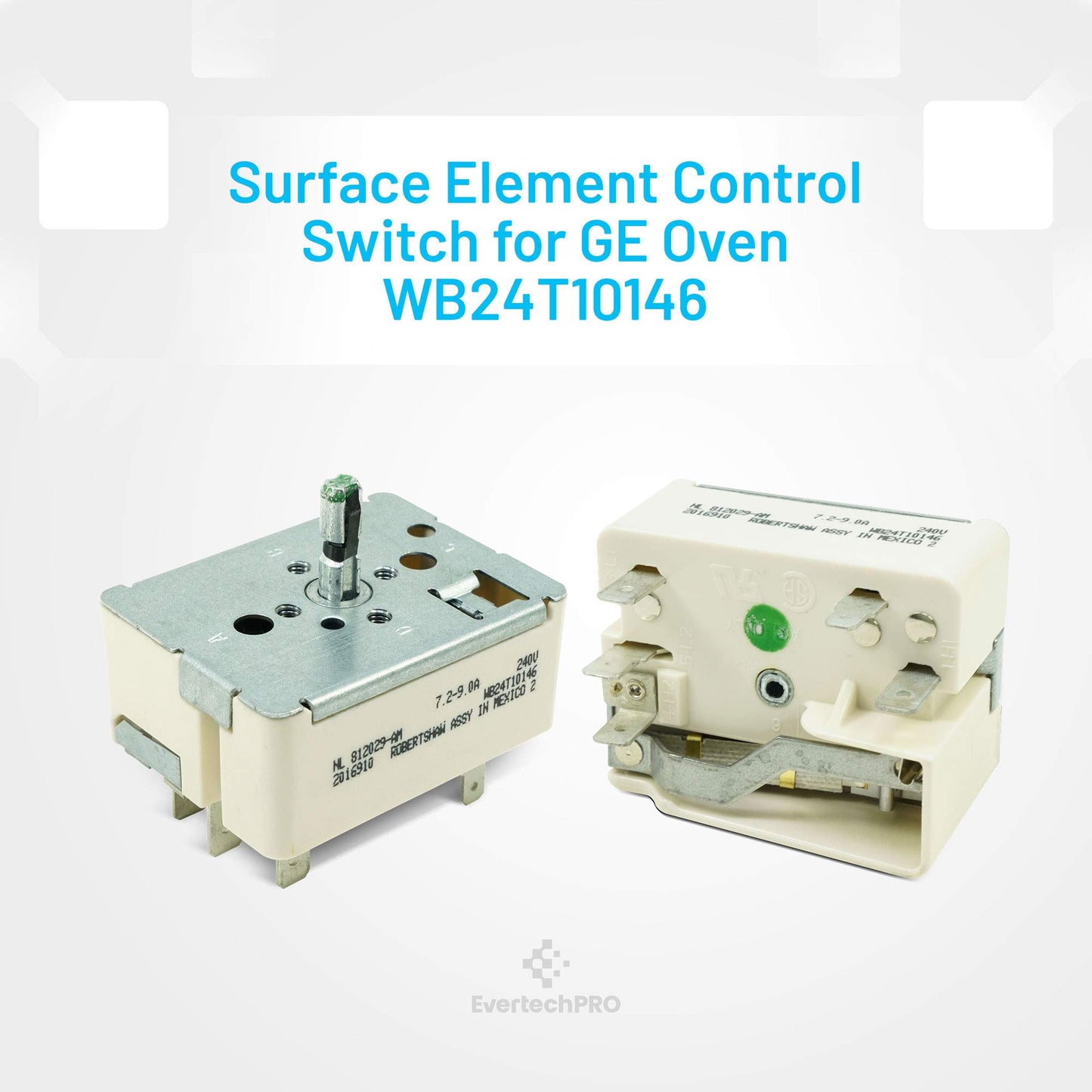 EvertechPRO Range Surface Element Control Replacement for GE WB24T10146 1473851 AH1765836 EA1765836 PS1765836