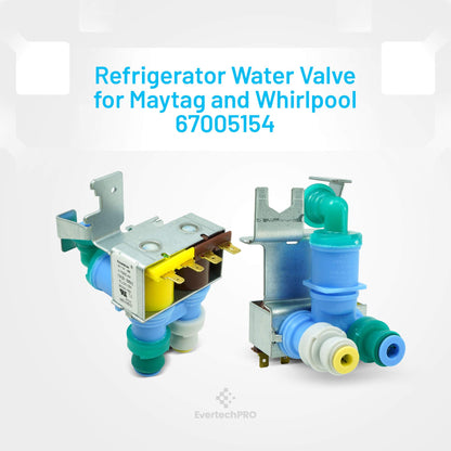 EvertechPRO Refrigerator Water Inlet Valve Replacement for Whirlpool 67005154 67005154 1071263 67003818 8208153