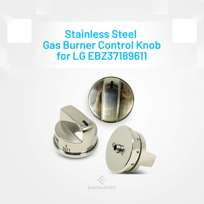 EvertechPRO EBZ37189611 Burner Control Knob Replacement for LG Range 1463916 AH3534129 EA3534129 EBZ37189601