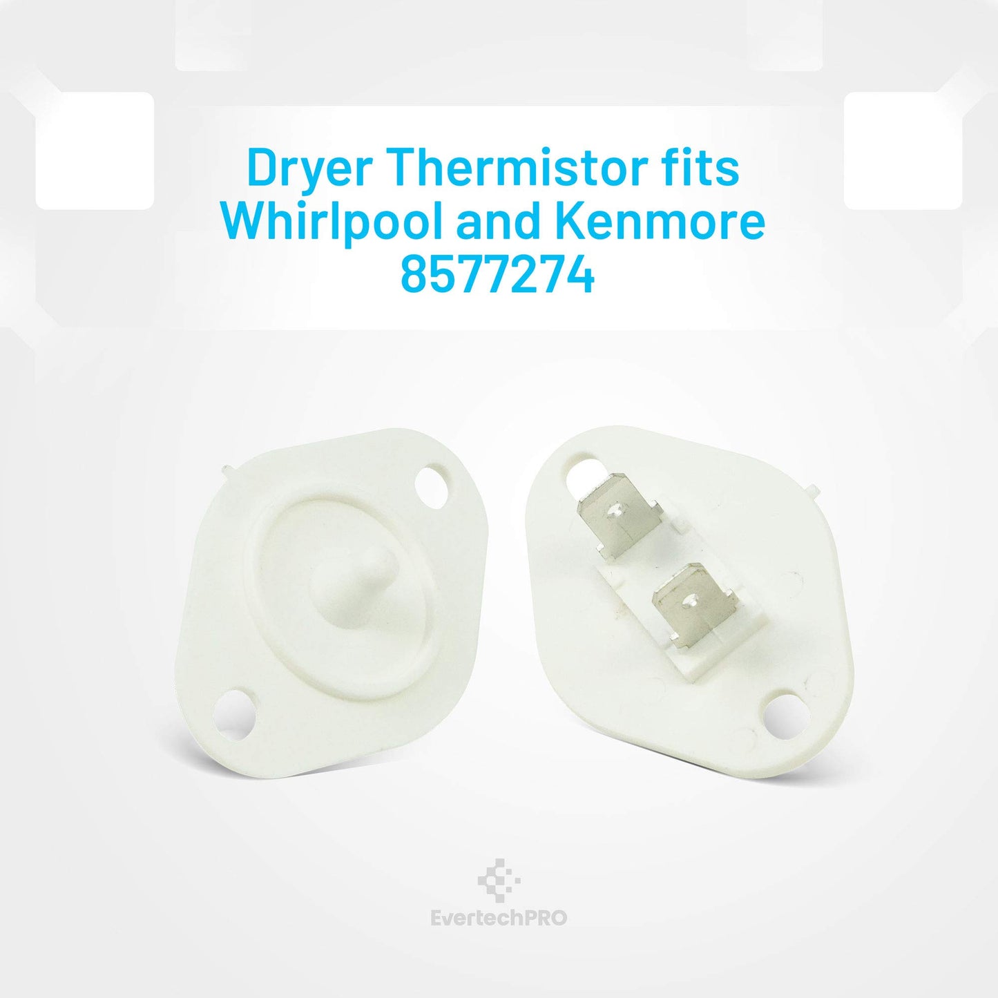 EvertechPRO 8577274 Dryer Thermister Replacement for Whirlpool Dryer 3976615 1181075 3390292 3406294