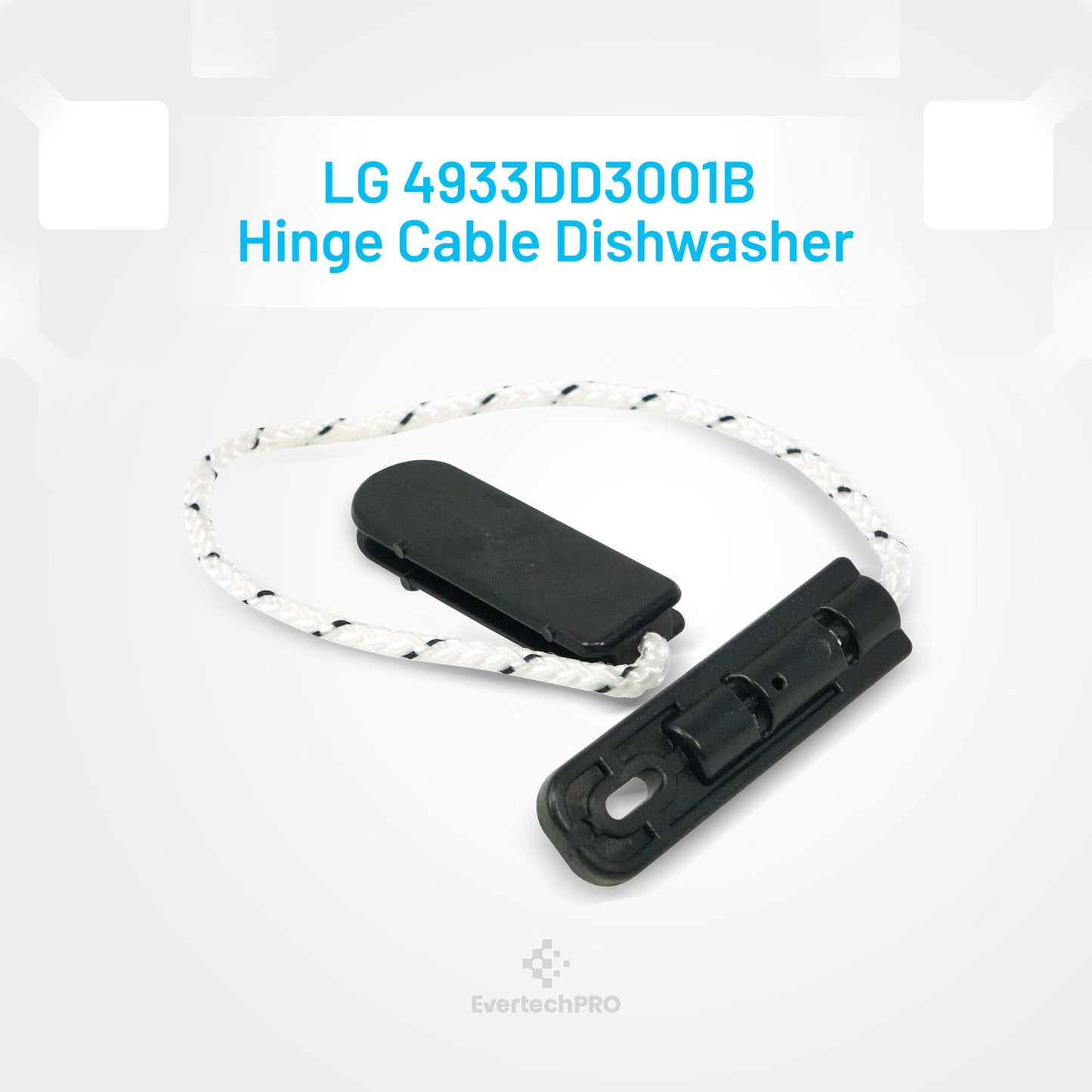 EvertechPRO 4933DD3001B Hinge Cable Assembly Replacement for LG Dishwasher 1395107 4933DD3001A AH3524406 EA3524406