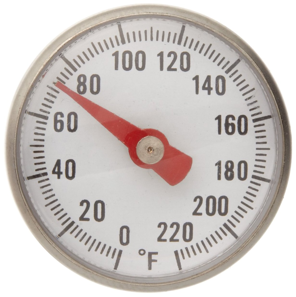 Supco ST01 Stainless Steel Pocket Dial Thermometer, 5" Stem