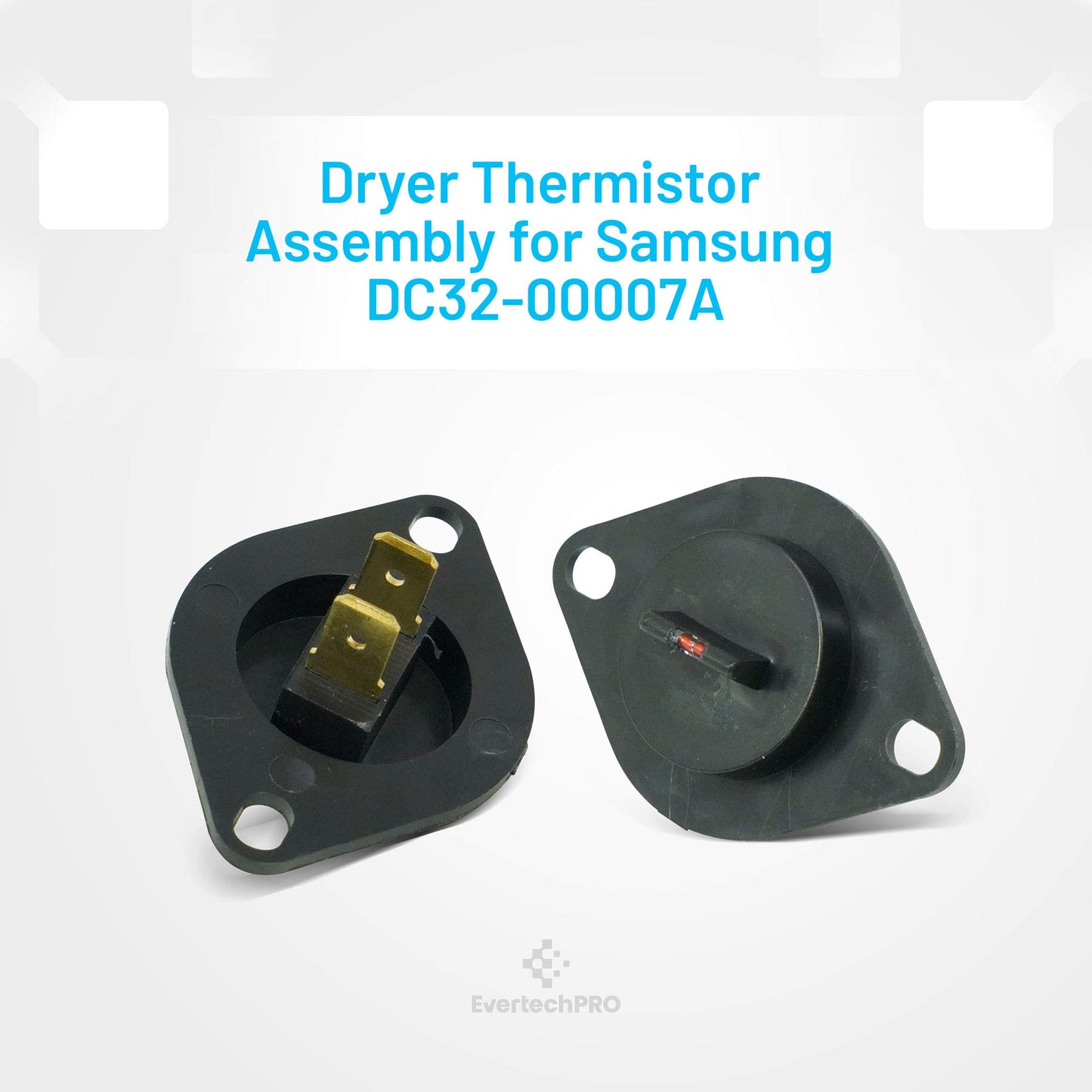 EvertechPRO DC32-00007A Thermistor Pack of 3 Replacement for Whirlpool Dryer 35001191 1185513 AH2038482 DC32-00007A