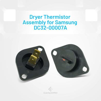 EvertechPRO DC32-00007A Thermistor Pack of 2 Replacement for Whirlpool Dryer 35001191 1185513 AH2038482 DC32-00007A