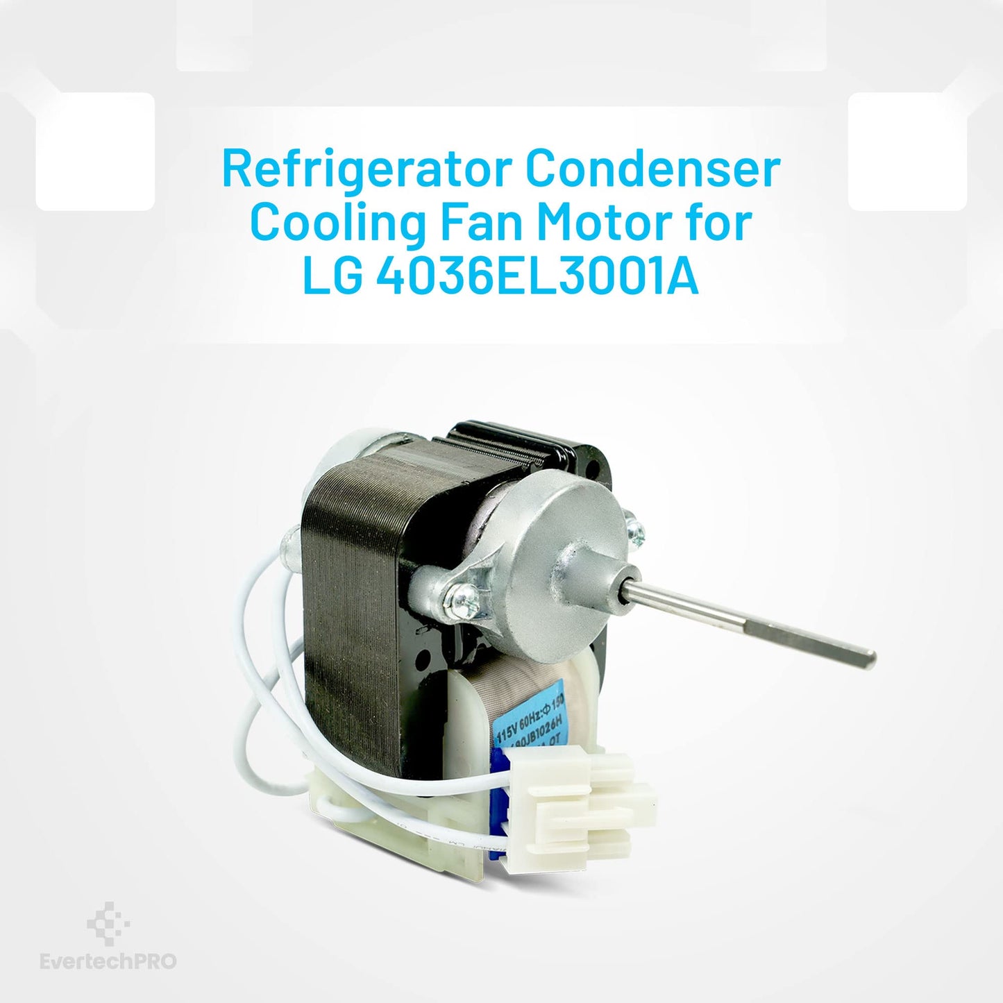 EvertechPRO Refrigerator Motor(Mech) Cooling Replacement for LG 4680JB1026H 1330001 AH3523107 EA3523107 PS3523107