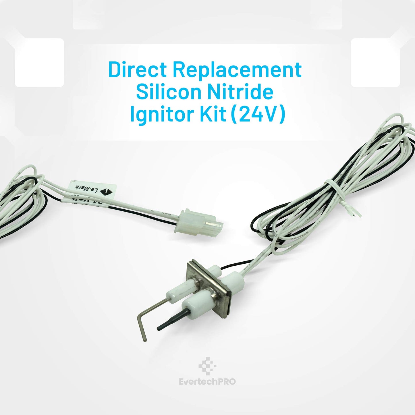 EVERTECHPRO SSN24 Silicon Nitride Hot Surface Igniter Kit Replacement for Universal HVAC 1009524 1149856 42640001 68012