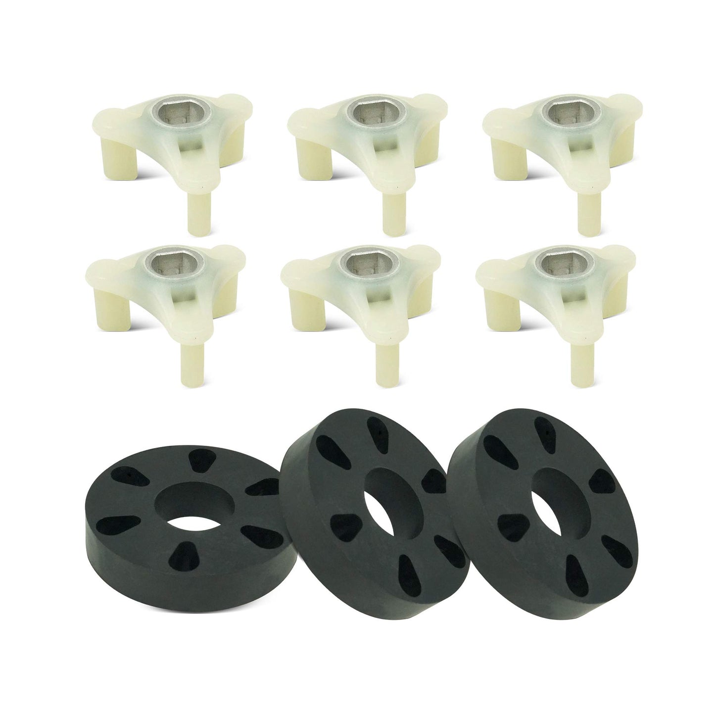 EvertechPRO 285753A Direct Drive Motor Coupling Pack of 3 Replacement for Whirlpool Washer 285753 1195967 280152 285140