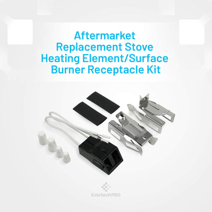 EvertechPRO 5303935058 Top Burner Receptacle Kit Replacement for Whirlpool Range 0089336 0009336 0042147 0042153