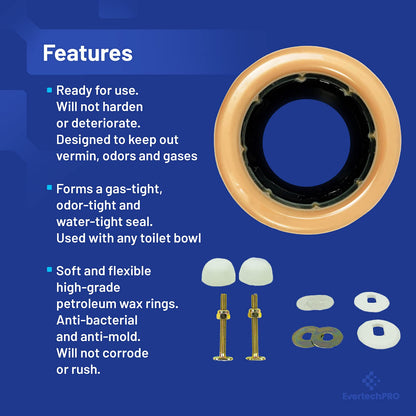 Universal Extra Thick Toilet Wax Ring Replacement Kit for Universal Extra Thick Toilet Wax Ring Replacement Kit for